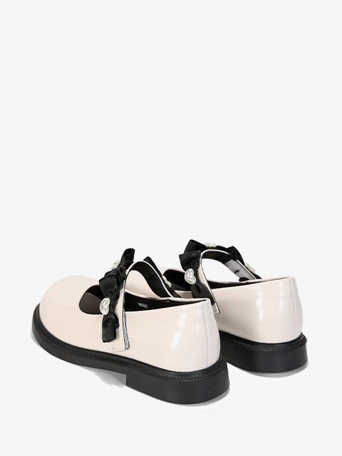 Fastening half-shoes #M522 beige