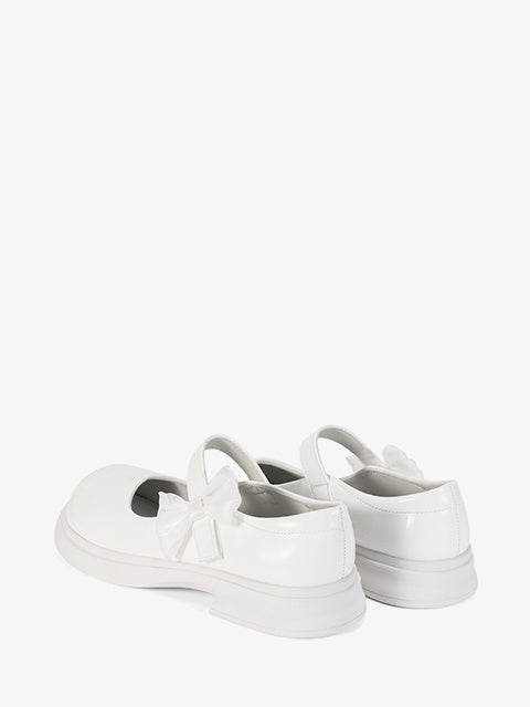 Fastening half-shoes #B1606P white