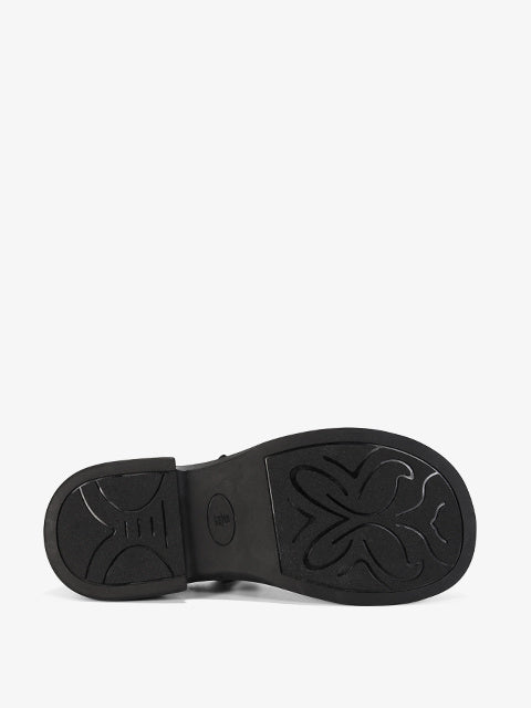 Fastening half-shoes #B1606P black