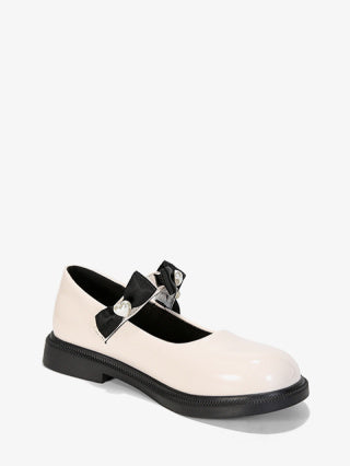 Fastening half-shoes #M522 beige