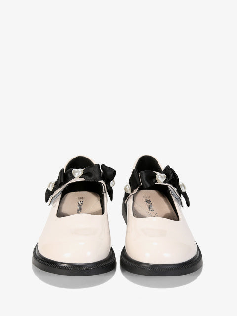 Fastening half-shoes #M522 beige