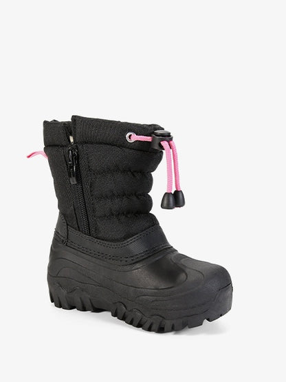 Snow boots for girls #HD480 black-pink