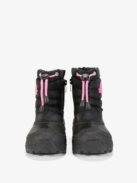 Snow boots for girls #HD480 black-pink