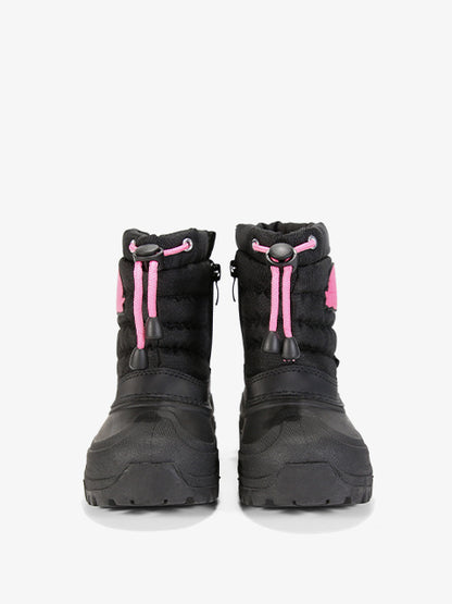 Snow boots for girls #HD480 black-pink