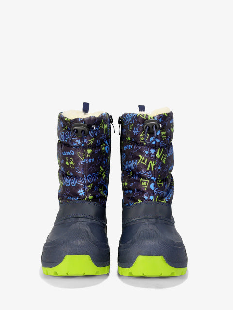 Snow boots for girls #HD484 granatowe