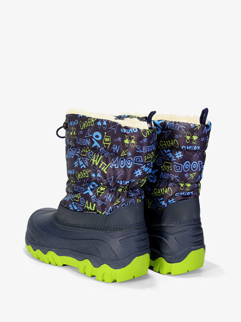 Snow boots for girls #HD484 granatowe